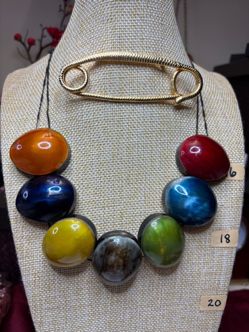 Multicolor Statement Pendant Necklace - Women Jewelry